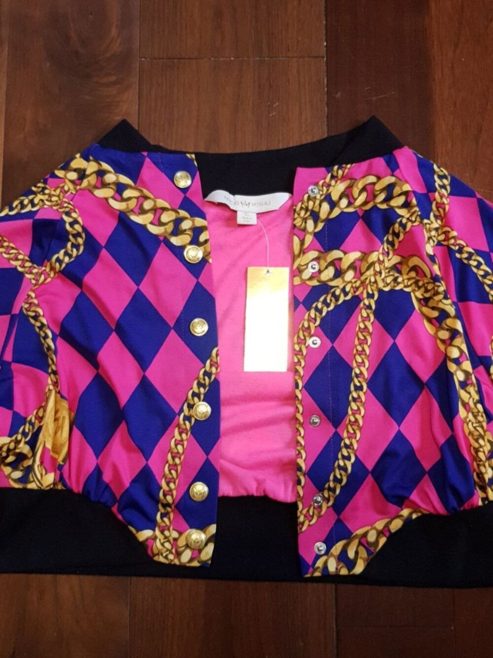 Nicki Minaj Chain Print Cardigan - Picture 2 of 5